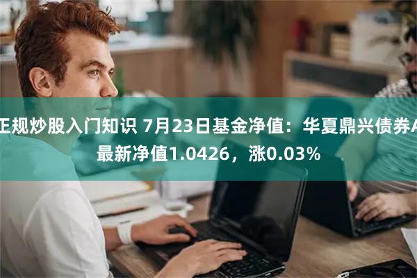 正规炒股入门知识 7月23日基金净值：华夏鼎兴债券A最新净值1.0426，涨0.03%