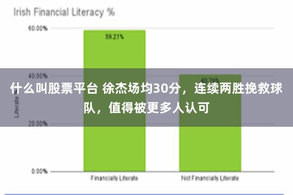 什么叫股票平台 徐杰场均30分，连续两胜挽救球队，值得被更多人认可